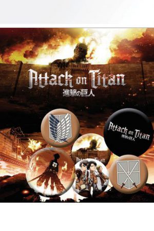 Attack on Titan Ansteck-Buttons 6er-Pack Characters