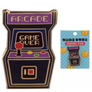 Emaille Anstecker - Sammelbarer Game Over Button - Arcade-Spiel Konsole