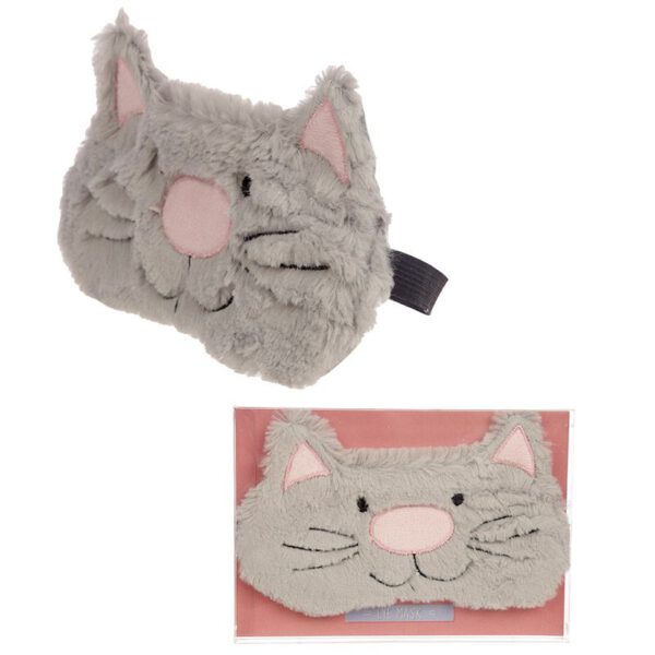 Schlafmaske - Feline Fine | Plüsch Katze Augenmaske
