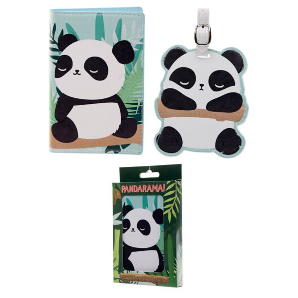Reisepasshülle mit Gepäckanhänger - Pandarama Set