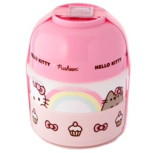 Hello Kitty & Pusheen die Katze Gestapelte Runde Bento Box