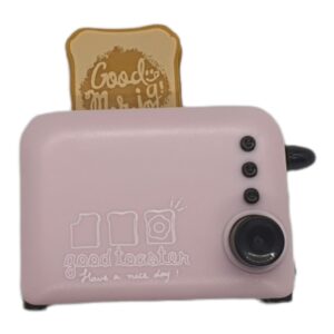 Toaster mit Toast Scheiben Pink Mini Toy aus Kunststoff